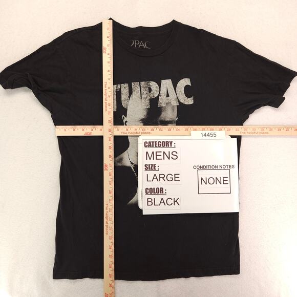 2Pac Tupac Rap Short Sleeve Graphic Crew Neck T Shirt Mens Size Large L Black - Picture 5 of 9